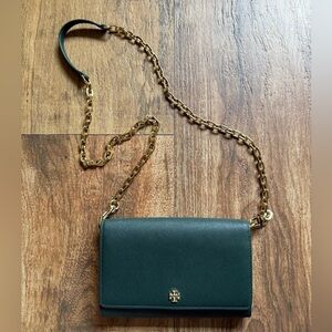 Tory Burch Green Robinson Chain Crossbody